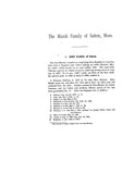 MARSH: Genealogy of the John Marsh of Salem, and his descendants, 1633-1888