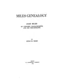 MILES: John Miles of Concord, Massachusetts and his descendants 1920