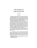 MILLER: The ancestry of Sarah Miller, 1755-1840, wife of Lieut. Amos Towne of Arundel (Kennebunkport) Maine 1939