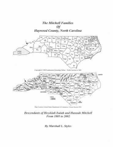 MITCHELL Families of Haywood County, North Carolina 2002