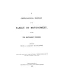 MONTGOMERY: Genealogical History of the Family of Montgomery, incl. the pedigree chart 1863