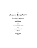 MONTGOMERY Family Magazine, Genealogical, Historical & Biographical. 1915