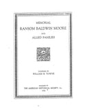 MOORE: Memorial of Ransom Baldwin Moore and Allied Families. 1920