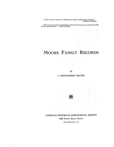 MOORE Family Records 1929