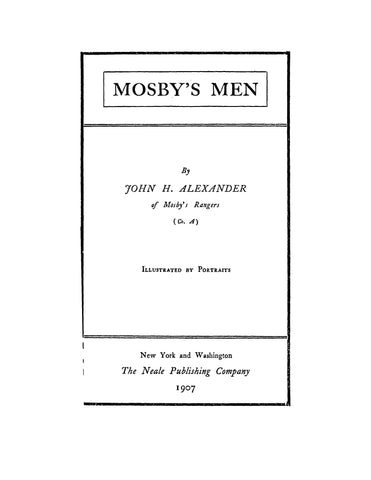 MOSBY, VA: Mosby's Men