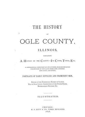OGLE, IL:  HISTORY OF OGLE COUNTY  (Hardcover)
