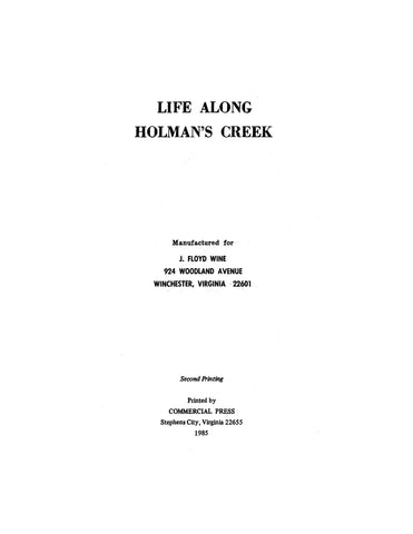 SHENANDOAH, VA: LIFE ALONG HOLMAN'S CREEK 1982