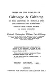 CALTHORPE: Notes on the Calthorpe & Calthrop Families in the Counties of Norfolk and Lincolnshire & Elsewhere
