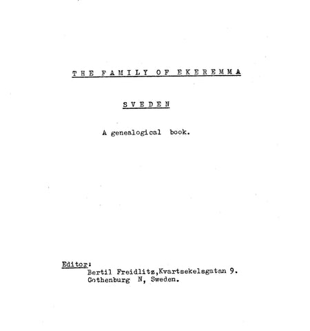 CARLSON: The Family of Ekeremma Sveden Carlson (approx 1961)