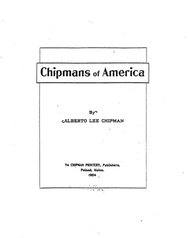 Chipmans of America 1904