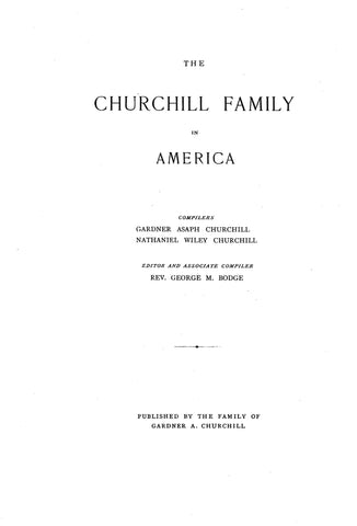 Churchill Family in America
