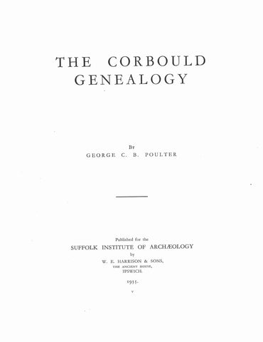 Corbould Genealogy [in England] 1935