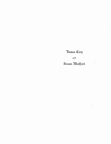 CORY: James Cory & Susan Mulford [ancestry]. 1922