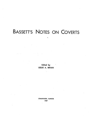 COVERT: Bassett's notes on Coverts