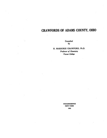 CRAWFORD: Crawfords of Adams County, Ohio 1943