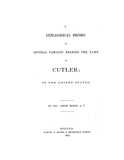 CUTLER: A genealogical record of several families bearing the name of Cutler in the United States 1867