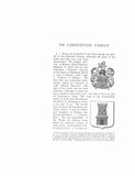De CARPENTIER: Genealogy of the De Carpentier family of Holland 1909