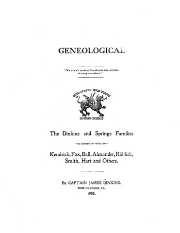 Dinkins and Springs families 1908