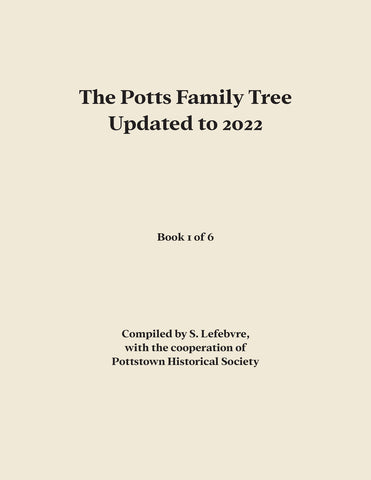 POTTS: The Potts Family Tree Updated 2022 (Digital Download)