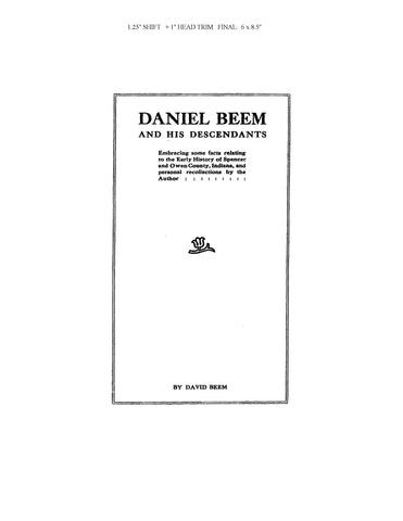 BEEM: Daniel Beem & His Descendants