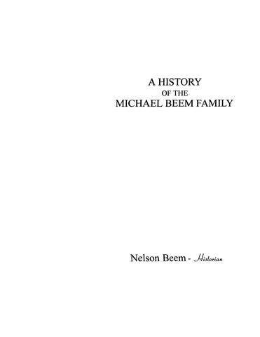 BEEM: History of the Michael Beem family