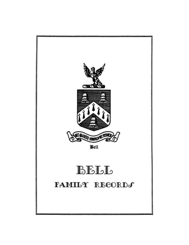 Bell Family Records – Higginson Book Company, LLC