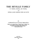 BEVILLE: The Beville Family of Virginia, Georgia, and Florida