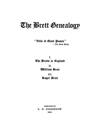 Brett Genealogy