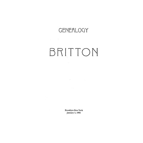 BRITTON: Genealogy Britton