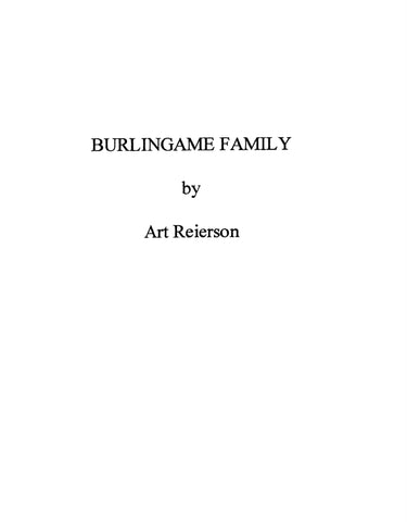 BURLINGAME Family, Descendants of Thomas Burlingame of Kent, England & Rhode Island. 1998