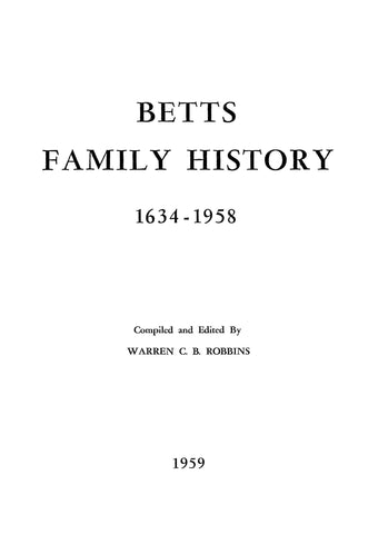 Betts Family History