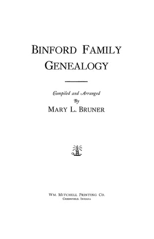 Binford Family Genealogy