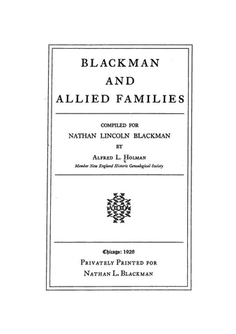 Blackman and Allied Families