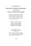 BLAKENEY - SABIN. Ancestors of Benjamin Ferris Blakeney and his wife Stella Peronne Sabin