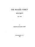 BOCKEE (BOUCQUET) Family, 1641-1897