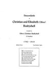 BOSBYSHELL: Descendants of Christian and Elizabeth (Oliver) Bosbyshell, 1782-1910