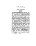 Bowditch Family of Salem, Massachusetts; a genealogical sketch. (SOFTCOVER)