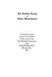 Bowditch Family of Salem, Massachusetts; a genealogical sketch. (SOFTCOVER)