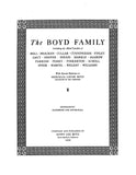 BOYD Family, including allied families of Bell, Bracken, Culler, Cunningham, Finley, et al... with special reference to Mercelia Louise Boyd