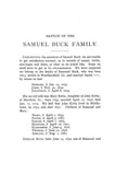 BUCK: Genealogy of the Samuel Buck Family of Portland, CT, to the Year 1894. 1894