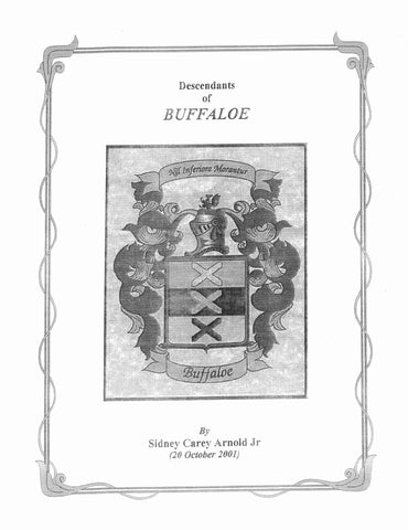 BUFFALOE:  Descendants of Buffaloe 2001