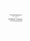 BURRITT: One Line of the Burritt Family [of Wales & CT], with addendum. 1898