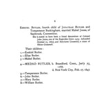 BUTLER: Book of the Family and Lineal Descent of Medad Butler. 1887