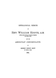 EDDYE - EDDY:  Genealogical Memoir of Rev. William Eddye and his American Descendants. (Includes 250th Reunion at Providence) 1881