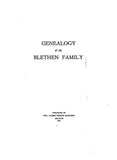 BLETHEN: Genealogy of the Blethen Family