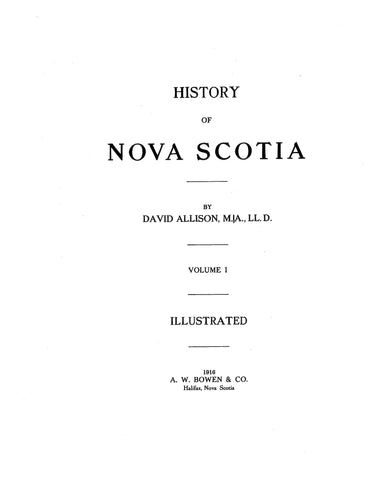 NOVA SCOTIA, CANADA: History of Nova Scotia Illustrated 1916