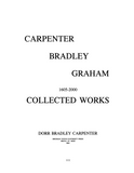 Carpenter: Carpenter, Bradley, Graham 1605-2000 Collected Works (Hardcover)  2002