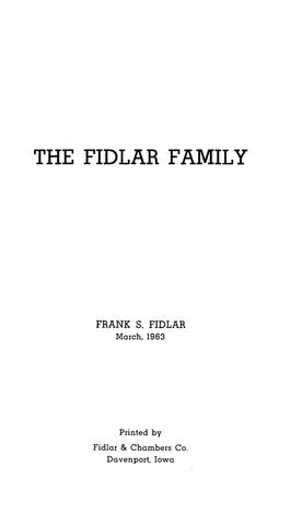 The Fidlar Family (Softcover) 1963