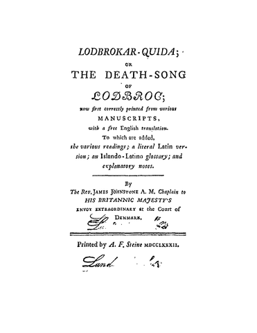 ICE: Lodbrokar-Quida or the Death Song of Lodbroc (Softcover)