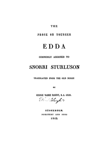 ICE: The Prose or Younger Edda Commonly Ascribed to Snorri Sturluson (Softcover)